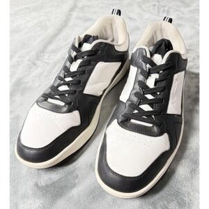 Nautica Shoes Mens 10 READ Black White Low Top Casual Sneaker Tennis Comfort